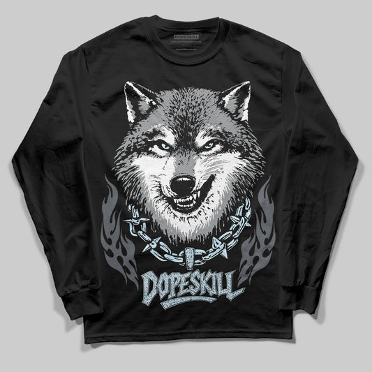 Jordan 5 Retro Wolf Grey (2026) DopeSkill Long Sleeve T-Shirt Wolf Grey Graphic Streetwear - Black