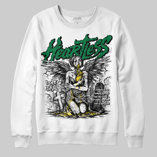 Green Sneakers DopeSkill Sweatshirt Heartless Graphic Streetwear - White