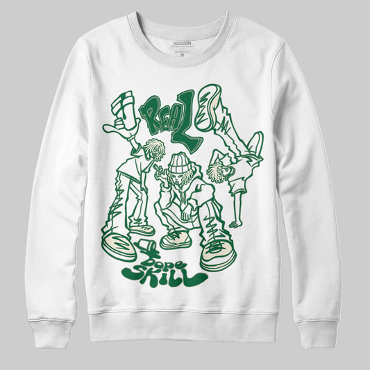 Jordan 13 GS “Pine Green” DopeSkill Sweatshirt Real Y2K Players Graphic Streetwear - White