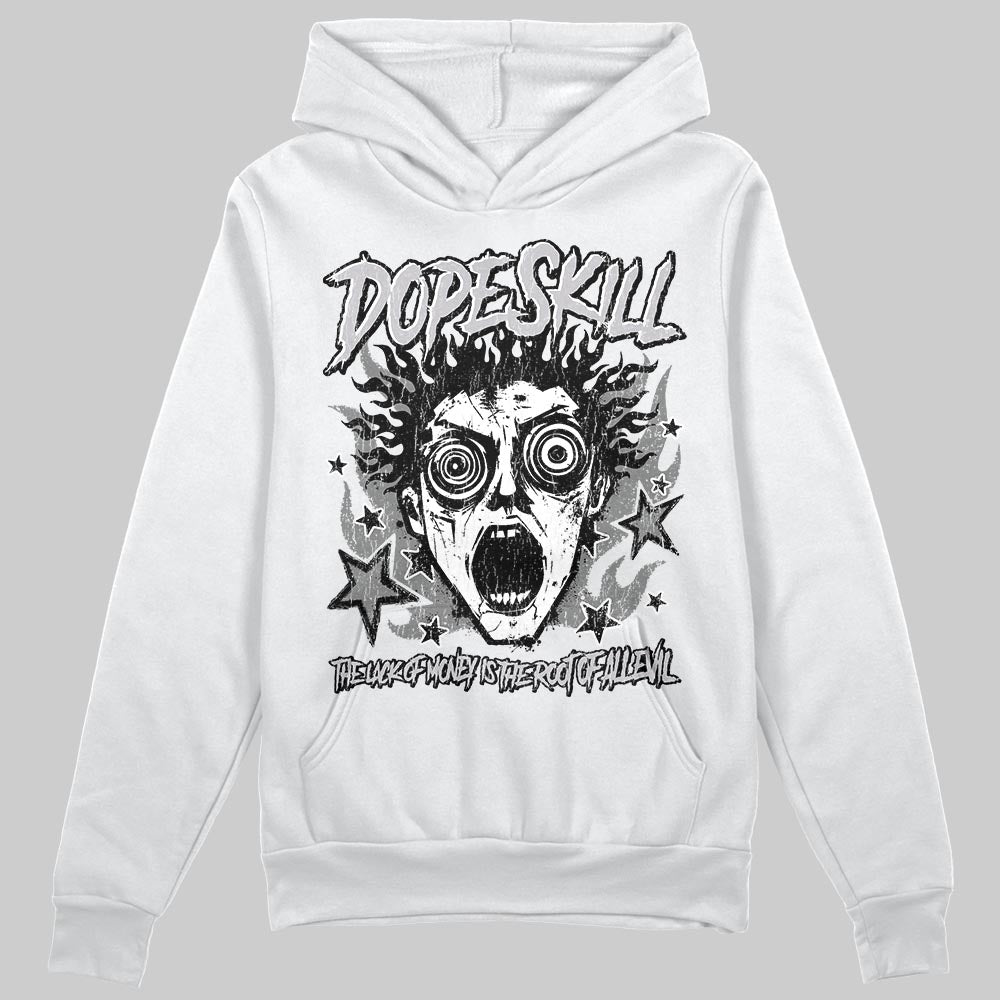 Grey Sneakers DopeSkill Hoodie Sweatshirt Root of Evil Graphic Streetwear  - White
