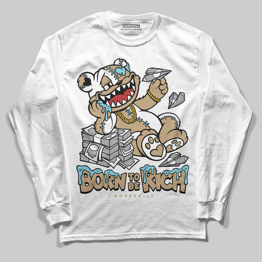 Jordan 11 City Pack “H-Town” DopeSkill Long Sleeve T-Shirt Born To Be Rich Graphic Streetwear - White