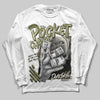 Jordan 3 “Medium Olive” aka “Family Affair” DopeSkill Long Sleeve T-Shirt Pocket Change Graphic Streetwear - White