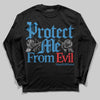 Jordan 3 Retro OG Rare Air DopeSkill Long Sleeve T-Shirt Protect Me From Evil Graphic Streetwear - black