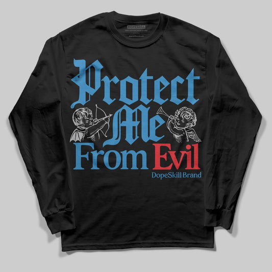 Jordan 3 Retro OG Rare Air DopeSkill Long Sleeve T-Shirt Protect Me From Evil Graphic Streetwear - black