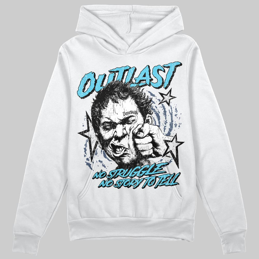 Jordan 11 Retro Gamma Blue (2025) DopeSkill Hoodie Sweatshirt Outlast Graphic Streetwear  White 