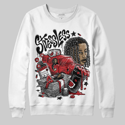 Jordan 1 Retro High OG Black Toe Reimagined DopeSkill Sweatshirt Stressless Graphic Streetwear - White