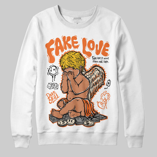 Jordan 3 “Starfish” DopeSkill Sweatshirt False Love Graphic Streetwear - White 