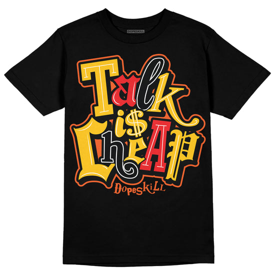 Yellow Sneakers DopeSkill T-Shirt Talk Is Chip Graphic Streetwear - Black