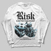 Black and White Sneakers DopeSkill Long Sleeve T-Shirt Risk Is Better Than Regret Graphic Streetwear - White 