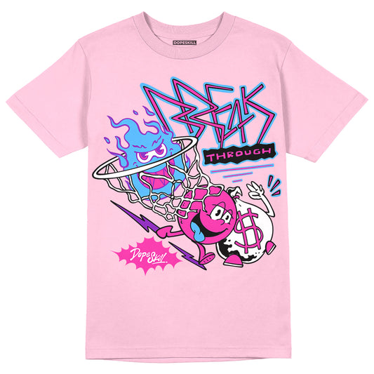 Pink Sneakers DopeSkill Pink T-Shirt Break Through Graphic Streetwear