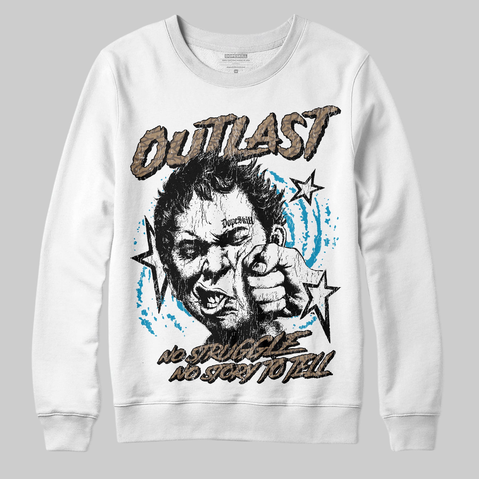 Jordan 3 GS “We Outside” DopeSkill Sweatshirt Outlast Graphic Streetwear - White