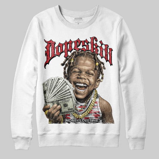 Jordan 8 Retro Bugs Bunny (2025) DopeSkill Sweatshirt Money Loves Me Graphic Streetwear - White