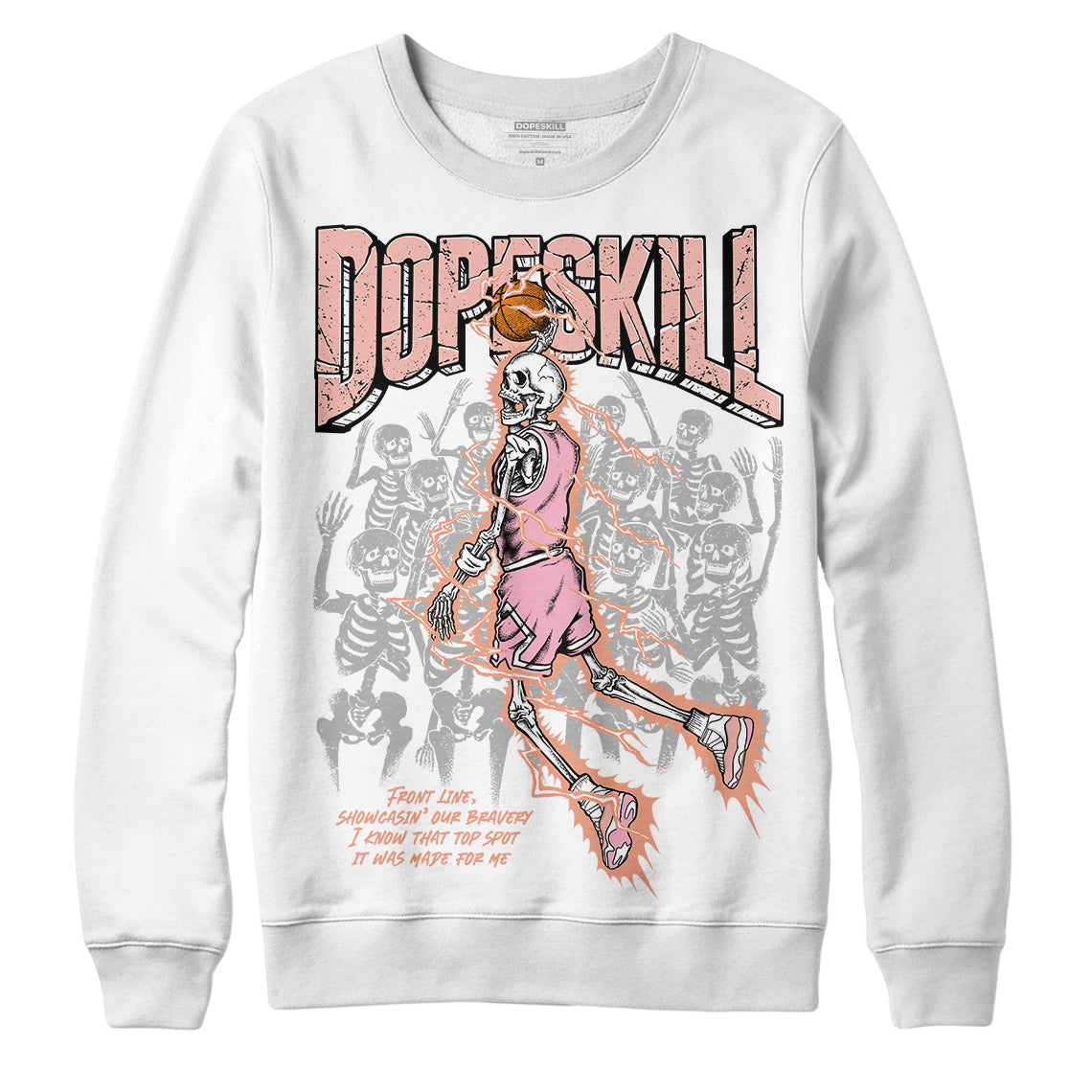 Jordan 11 Low “Legend Pink” DopeSkill Sweatshirt Thunder Dunk Graphic Streetwear - White