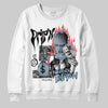 Jordan 40 “Blue Suede” DopeSkill Sweatshirt Drip'n Never Tripp'n Graphic Streetwear -0 White 