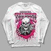 Jordan 1 Low GS “Fierce Pink” Dopeskill Long Sleeve T-Shirt Trapped Halloween Graphic Streetwear - White