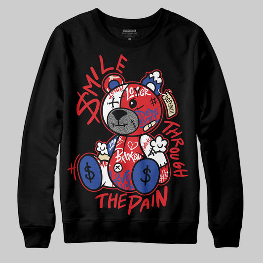 Jordan 3 “Seoul 2.0” DopeSkill Sweatshirt Smile Through The Pain Graphic Streetwear - Black