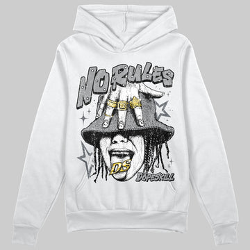 Jordan 5 Retro Wolf Grey (2026) DopeSkill Hoodie Sweatshirt No Rules Graphic Streetwear - White