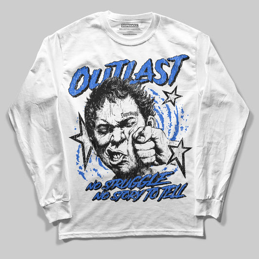 Royal Blue Sneakers DopeSkill Long Sleeve T-Shirt Outlast Graphic Streetwear - White