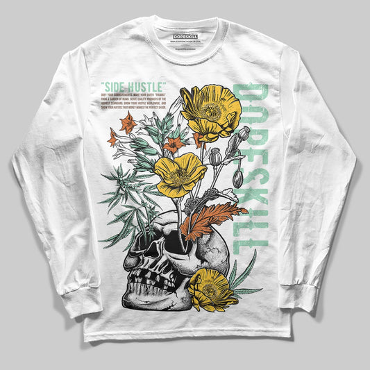 SB Dunk Low Rodeo Tourmaline DopeSkill Long Sleeve T-Shirt Side Hustle Graphic Streetwear - White