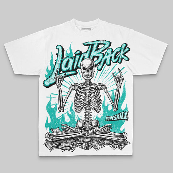 Aqua Oversize Print Laid Back DopeSkill Graphic Premium T-shirt Streetwear  White