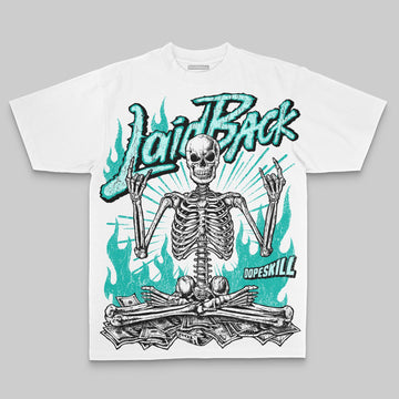 Aqua Oversize Print Laid Back DopeSkill Graphic Premium T-shirt Streetwear  White