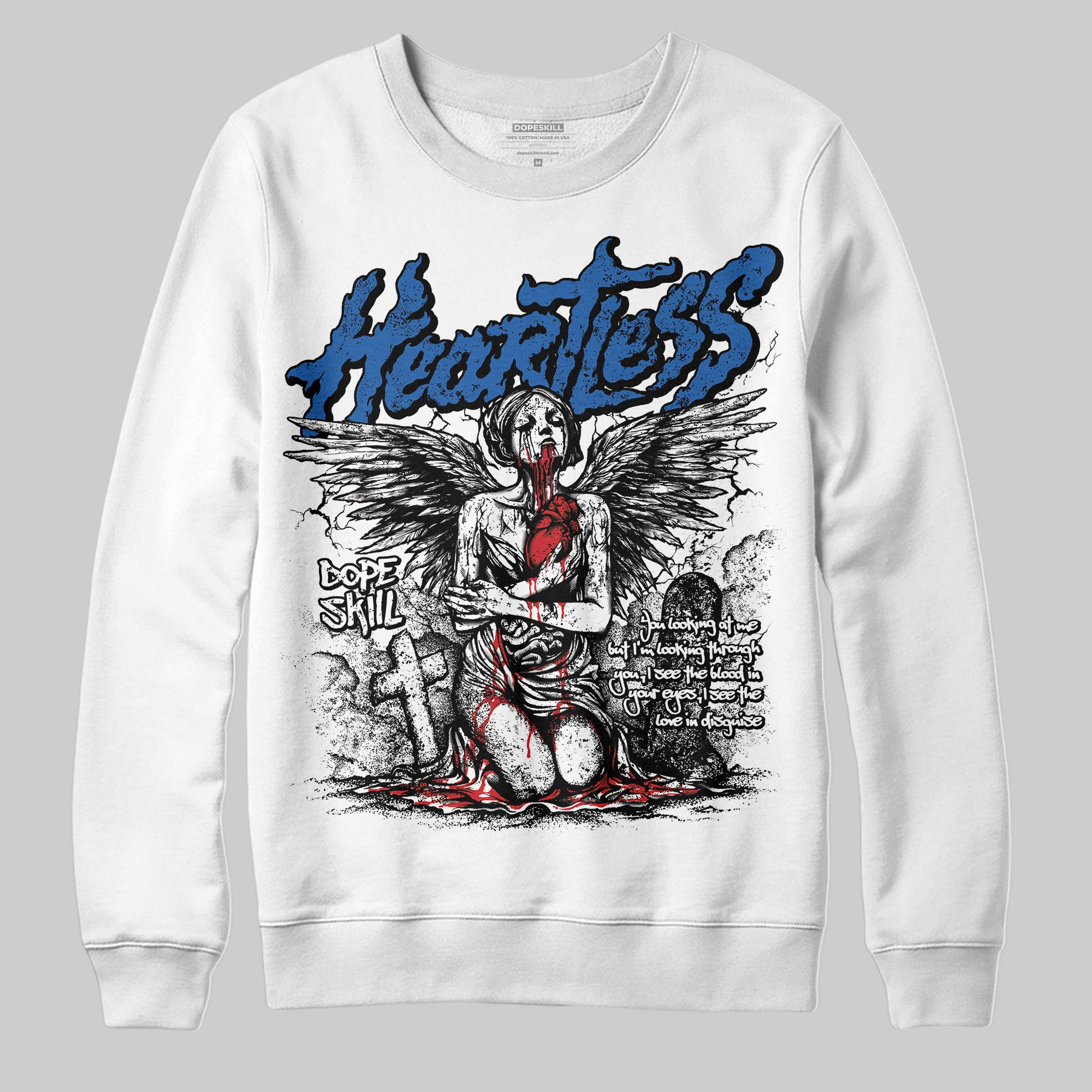 Jordan 11 Low “Space Jam” DopeSkill Sweatshirt Heartless Graphic Streetwear - White