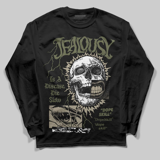Olive Sneakers DopeSkill Long Sleeve T-Shirt Jealousy Graphic Streetwear - Black