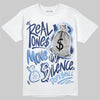 Jordan 1 High OG "Midnight Navy" DopeSkill T-Shirt Real Ones Move In Silence Graphic Streetwear - White 