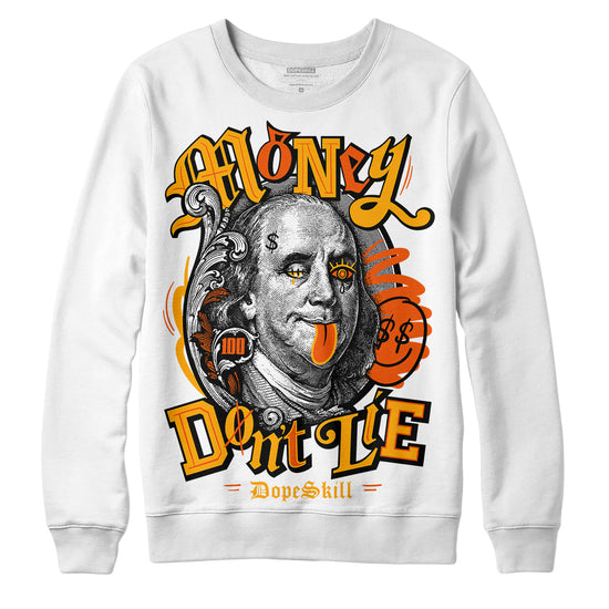 Jordan 12 Retro Black Taxi DopeSkill Sweatshirt Money Don't Lie Graphic Streetwear - White 