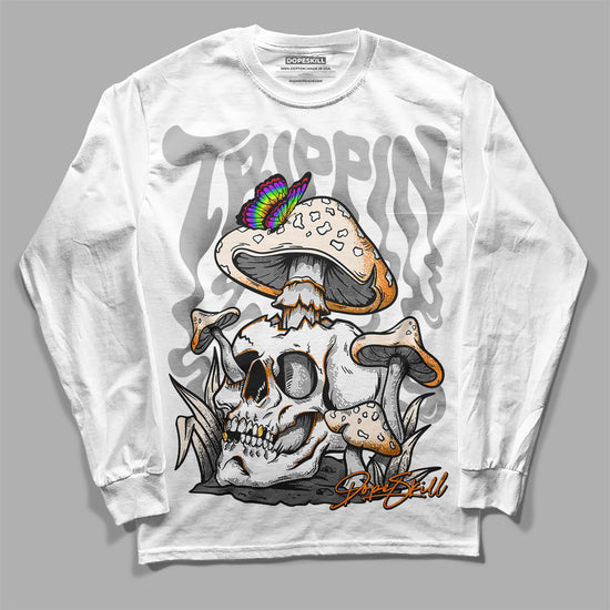 Dunk Low Cool Grey DopeSkill Long Sleeve T-Shirt Trippin Graphic Streetwear - White