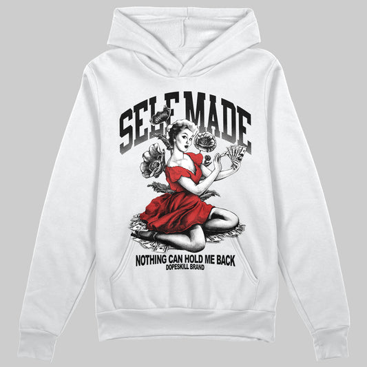 Black and White Sneakers DopeSkill Hoodie Self Made Graphic Streetwear - White 