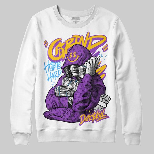 PURPLE Sneakers DopeSkill Sweatshirt Grind Pray Graphic Streetwear - White