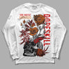 Jordan 3 Fire Red DopeSkill Long Sleeve T-Shirt Side Hustle Graphic Streetwear - White