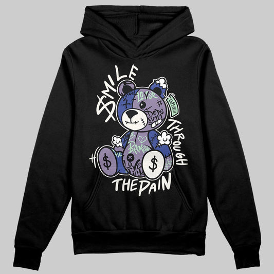 Jordan 1 Retro Low OG Zion Williamson Voodoo Alternate DopeSkill Hoodie Sweatshirt Smile Through The Pain Graphic Streetwear - Black