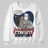 Jordan 4 SB “Summit White/Navy” DopeSkill Sweatshirt Stay Hot Graphic Streetwear - White