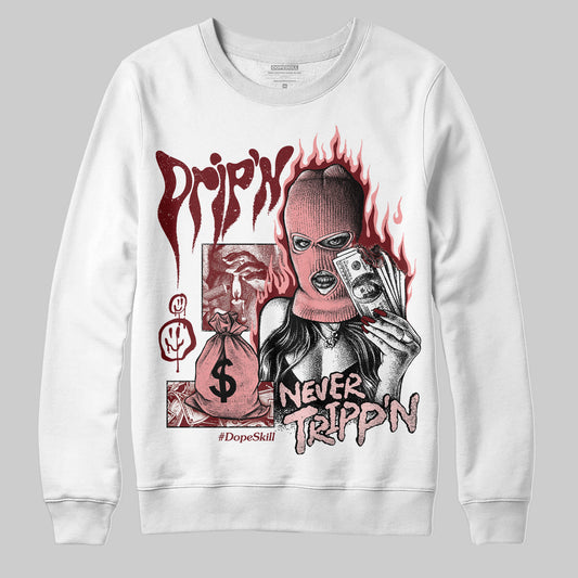 Jordan 3 Retro Valentine's Day Treat Yourself (2025) DopeSkill Sweatshirt Drip'n Never Tripp'n Graphic Streetwear - White