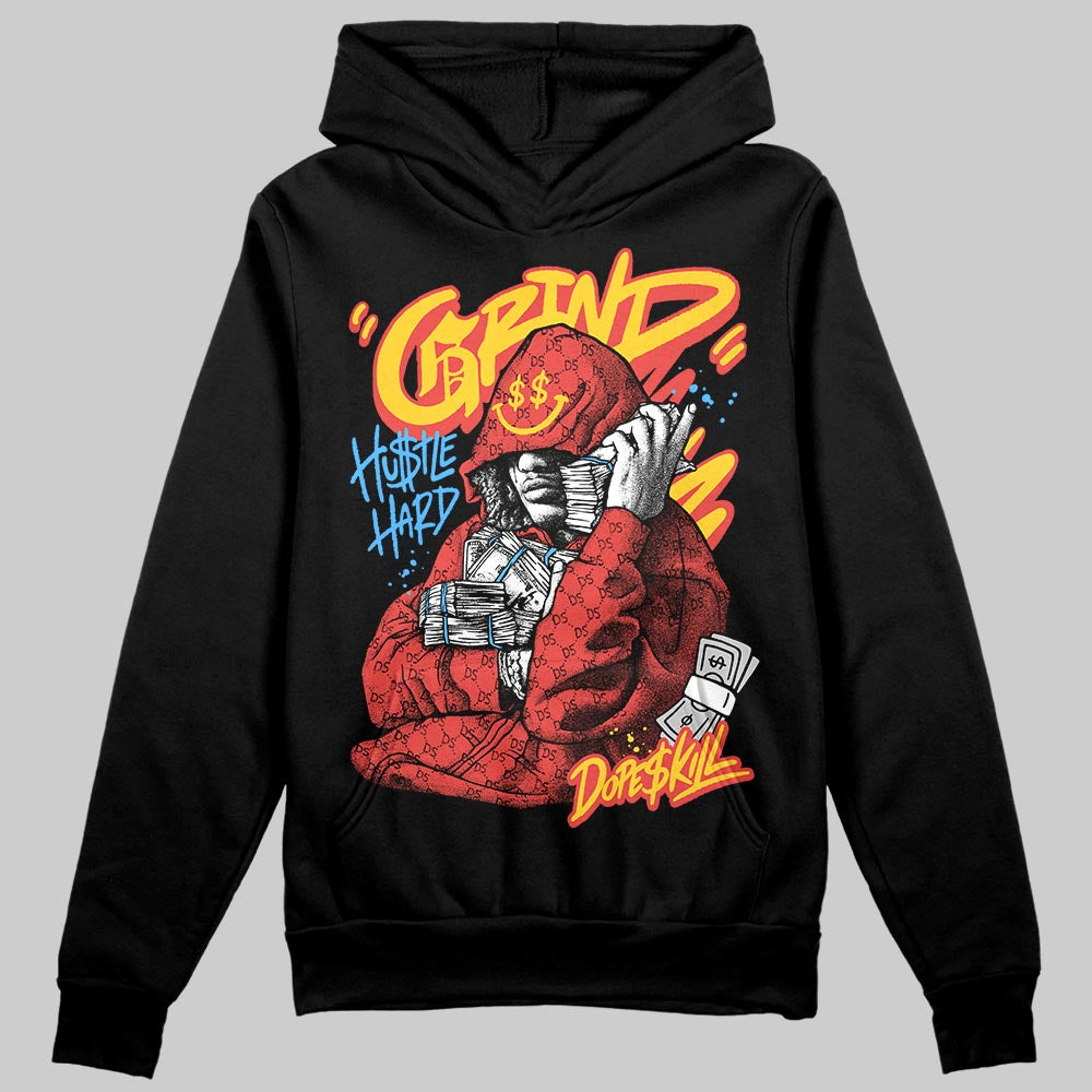 Red Sneakers DopeSkill Hoodie Grind Pray Graphic Streetwear - Black