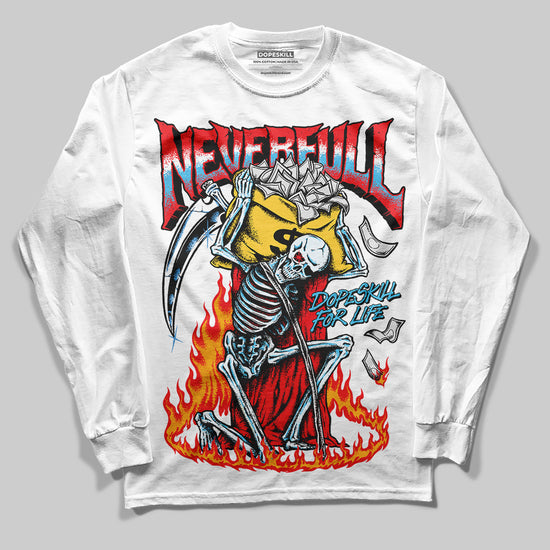 Red Sneakers DopeSkill Long Sleeve T-Shirt NeverFull Graphic Streetwear - White