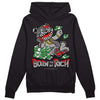 Grey Sneakers DopeSkill Hoodie Sweatshirt Born To Be Rich Graphic Streetwear - Black