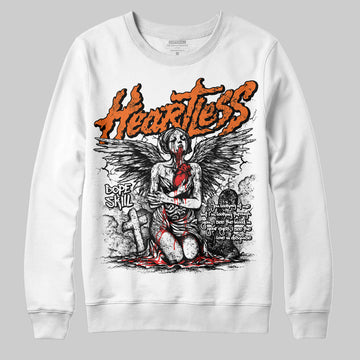 Orange, Black & White Sneakers DopeSkill Sweatshirt Heartless Graphic Streetwear - White