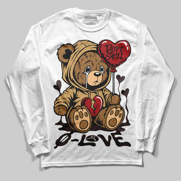 Jordan 5 “Earth/Metallic Gold” DopeSkill Long Sleeve T-Shirt Broken Bear Graphic Streetwear - WHite