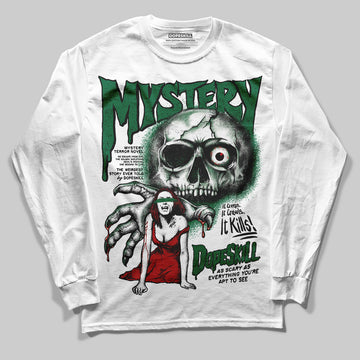 Jordan 13 GS “Pine Green” DopeSkill Long Sleeve T-Shirt Mystery Ghostly Grasp Graphic Streetwear - White