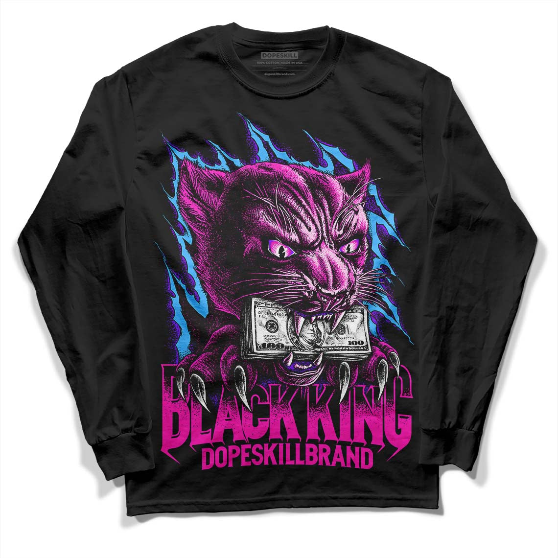 Dunk Low GS “Active Fuchsia” DopeSkill Long Sleeve T-Shirt Black King Graphic Streetwear - Black