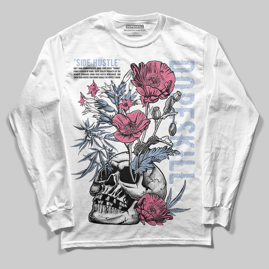 Jordan 3 GS “Denim/Pink Glow” DopeSkill Long Sleeve T-Shirt Side Hustle Graphic Streetwear - White