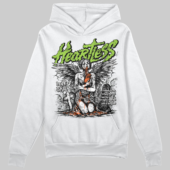 Neon Green Sneakers DopeSkill Hoodie Sweatshirt Heartless Graphic Streetwear - White