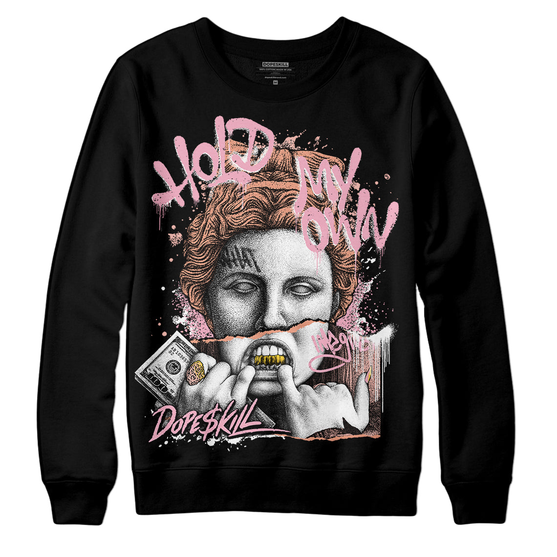 Jordan 11 Low “Legend Pink” DopeSkill Sweatshirt Hold My Own Graphic Streetwear - Black