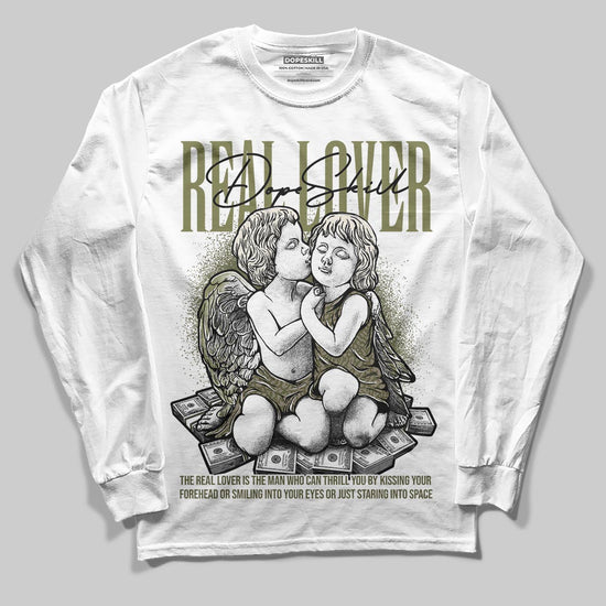 Jordan 3 “Medium Olive” aka “Family Affair” DopeSkill Long Sleeve T-Shirt Real Lover Graphic Streetwear - White