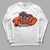 Dunk Low Futura Orange Blaze DopeSkill Long Sleeve T-Shirt Rare Breed Type Graphic Streetwear - White