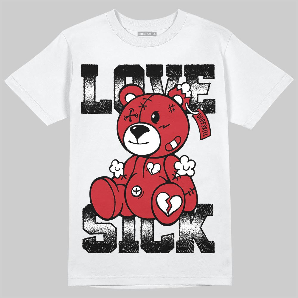 Jordan 11 Retro Low Bred (2025) DopeSkill T-Shirt Love Sick Graphic Streetwear - White