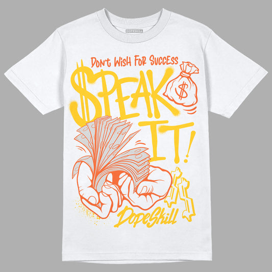 Yellow Sneakers DopeSkill T-Shirt Speak It Graphic Streetwear - White